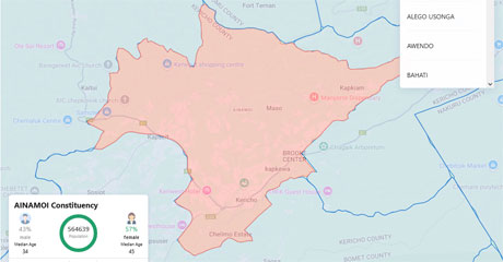 web based maps API - boundaries